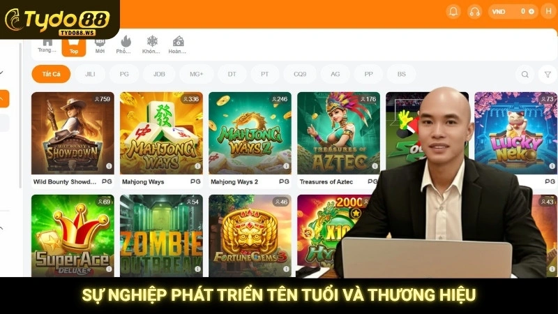 Sự nghiệp phát triển tên tuổi và thương hiệu