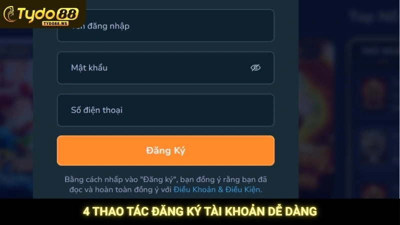 4 thao tác đăng ký tài khoản dễ dàng